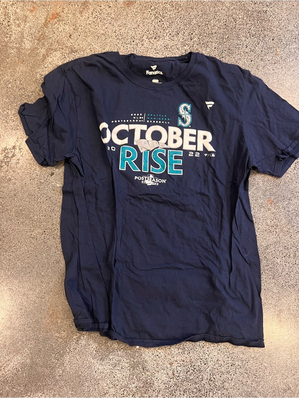 Fanatics Seattle Mariners 'October Rise'  22. Navy Short Sleeve Tee